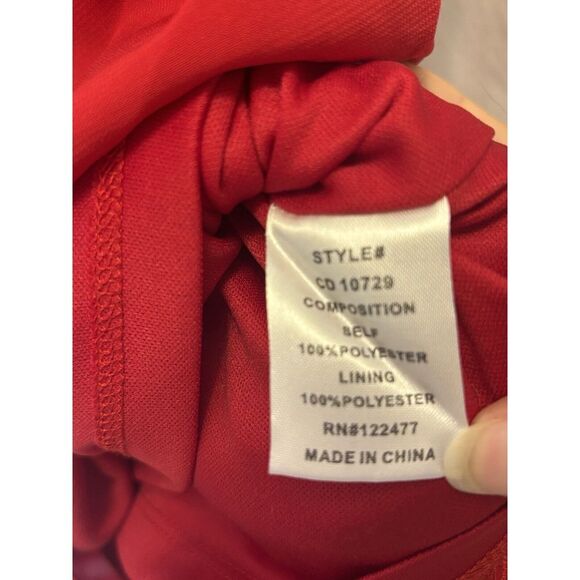 NSR - Flattering Side Ruched Asymmetrical‎ Tank Dress Red Large NWT V20 - Picture 4 of 5